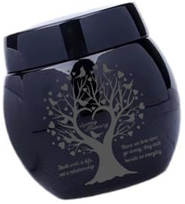 Qsvbeeqj Elegante caja conmemorativa para recuerdos de mascotas o cenizas humanas, cenizas humanas, cenizas de metal oxidadas, jar de cremación, urna conmemorativa para el pelo de mascotas