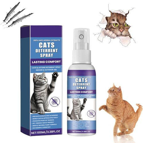 Cutiolly Spray Repellente per Gatti,Repellente per Gatti,Spray AntiGraffio,Spray Disabituante Gatti,Spray AntiGraffio per Gatti,Spray Anti Graffio Gatto,Proteggi Divano Gatti Graffi