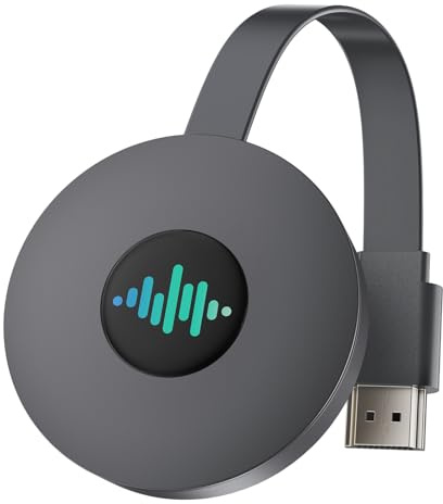 5G Dongle HDMI sans Fil, 4K Adaptateur Affichage Miracast/AirPlay/DLNA - Transmission Écran pour iPhone, Android, Windows, Mac vers TV, Projecteur, Moniteur (Noir nacré)