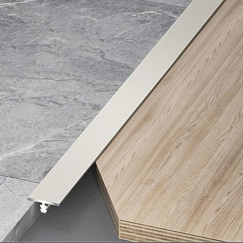 T-Profil Aluminium Übergangsprofil 3x100cm Schmale Zierleiste/Abschlussprofil Kratzfest & Abriebfest für Innenbereich für Türblatt Schublade Kleiderschrank Fliesen & Boden(Meridiangrau,Breite: 10mm)