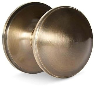 Designer Levers Ringed Centre Door Knob, Antique Brass | Suitable for interior and exterior doors; fixings included; 70mm; zinc construction; inspired by authentic victorian.