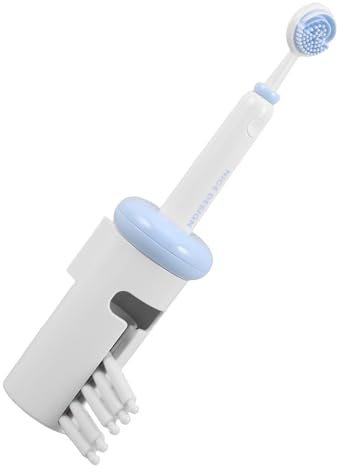 VERDANVERSE Silicone Tungskrapa med Dubbelsidig Design och Utbytbara Huvuden för Munhygien Skonsam och Borttagning av Tungbeläggning Tungborste för Vuxna i Himmelblå