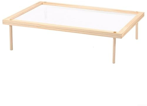 Secador de hierbas de madera apilable con red, estructura para secadora de pasta para cocina, rejilla de secado ventilada de madera para hierbas, flores, pasta, diseño que ahorra espacio, 39 x 24,5 x