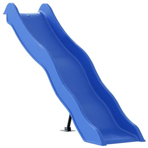 Mangloder Toboggan pour enfant - Bleu - 174 x 38 cm - En polypropylène - Appareil de jeu pour enfants de 3 à 8 ans - Convient pour tour de jeu, cour, terrasse, extérieur, construction en plastique