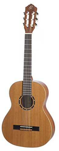Ortega R122L-3/4 - Guitarra de concierto de 3/4, acabado brillante, incluye funda