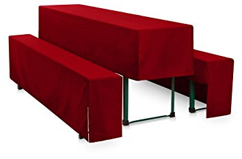Hans-Textil-Shop Premium Hussen-Set Uni Polyester Halblang - Pflegeleicht, Bügelleicht und Langlebig (220x70 cm + 2X 220x25 cm, Bordeaux Rot)