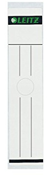 Leitz Rückenschild selbstklebend für Hängeordner, 10 Stück, Langes und breites Format, 61 x 279 mm, Papier, grau, 60930085