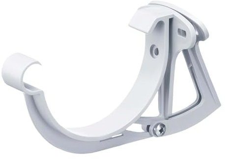 INEFA Stirnbretthalter justierbar für Dachrinne halbrund, PVC NW100 / 100mm, Weiß Dachrinnenhalter Dachrinnenzubehör, Made in Germany