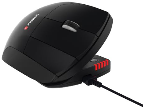 Contour Unimouse - Souris Primée Ergonomique avec Soutien du Pouce | Souris Filaire | Souris Verticale pour Droitiers | Angle de 35 à 70 Degrés | 6 Boutons + Molette | pour Windows et Mac
