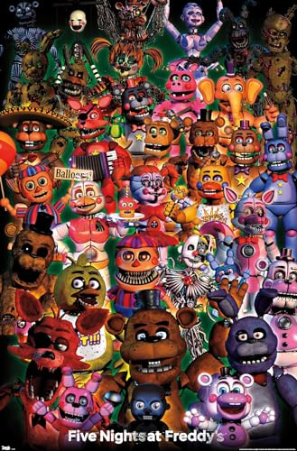 Trends International Five Nights at Freddy's - Ultimate Group Wall Poster, 22.375 x 34, Unframed Version