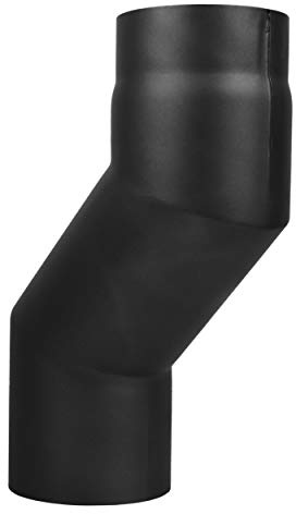 LANZZAS, curva per canna fumaria, 120 mm, con diametro DN, Ø 150 mm, in colore nero-metallico - altri tubi del nostro assortimento, li trovate qui.