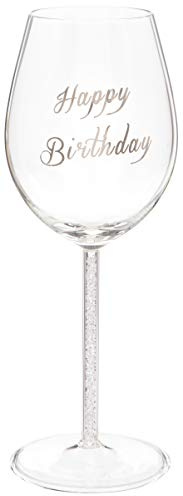 Maturi Verre à vin avec cœur gravé et détails en diamant