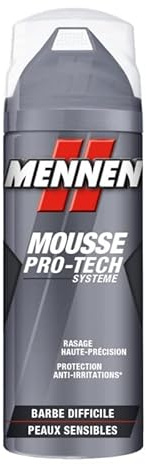 MENNEN - Mousse À Raser Barbe Difficile Et Peaux Sensibles 250Ml - Lot De 4 - Vendu Par Lot