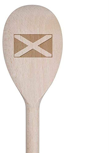Azeeda 30cm 'Scottish Flag' Wooden Cooking Spoon (SO00015722)