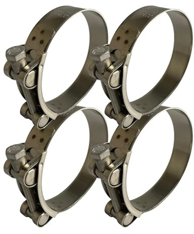 Boltza® Stainless Steel Single Bolt Hose Super Clamp 80-85mm Clip Silicone Rubber Exhaust x4