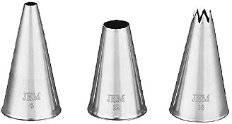 PME NZ1006 Jem Nozzles Set – Bulbs & Shells Collection, Pack of 3, Stainless Steel