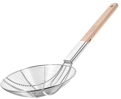 UPKOCH Passoire À Huile De Friture En Inox Avec Maille Fine 8 Pouces Cuillère Filtre Inox Cuisine Pour Légumes Viandes Frites À Long Manche 19.3 Cm