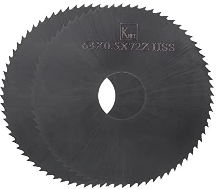 QUARKZMAN 2pz Circolare Sega Lame 63mm x 16mm x 0.5mm 72 Denti Nituro Rivestito Alta Velocità Acciaio (HSS) Fresatura Frese per Alluminio Lega Metallo Plastica Legno