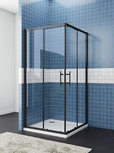 Aica Sanitär Duschkabine Dusche Duschwand Duschabtrennung Nano Glas (80x80cm)