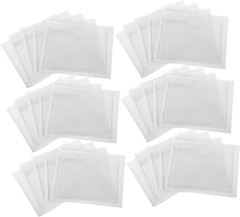 Ciieeo 50 Stück Selbstklebende Pvc Etikettenhalter 10x8cm Transparent Wasserfest Langlebig Klebetaschen Für Büro Schule Und Haushalt