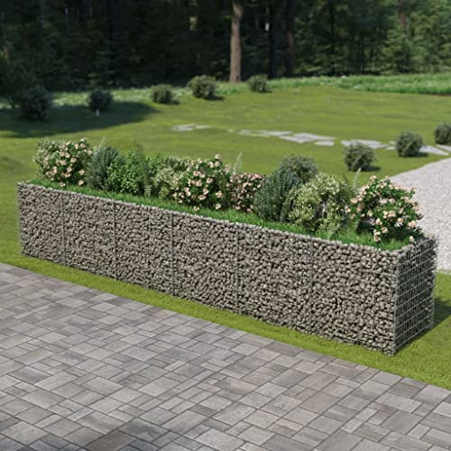 FUDUGEHMIOFWFJJ teichbecken,pflanzkübel XXL,pflanzkübel rechteckig,Gabionen-Hochbeet Verzinkter Stahl 540×90×100 cmGeeignet für Garten, Terrasse, Schlafzimmer, Wohnzimmer