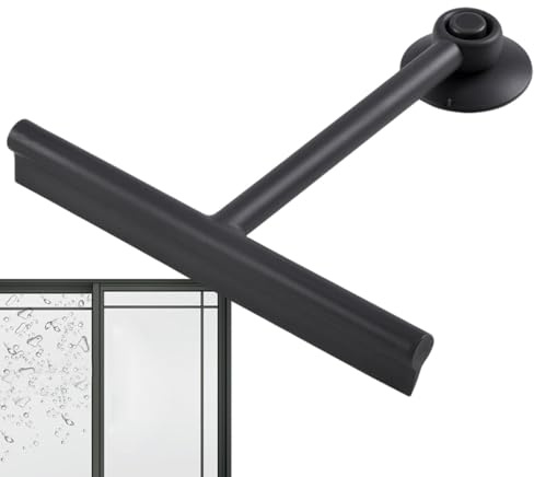 ETUCYNG Raclette de fenêtre pour la maison, la salle de bain, la douche avec pointe souple en TPE - Raclette de fenêtre professionnelle - Nettoyeur de porte de douche - Design ventouse universel