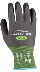Honeywell New Perfect Fit 3.0 Cut Resistant Gloves NPF24 with Grey Liner with Black Coating, Antistatic, Touchscreen Capable, Washable, Food Certified, Size 8M, NPF24-0118N-8 (BAG with 10 Pairs)