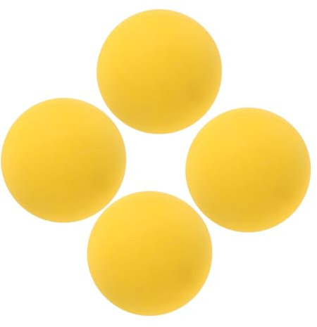 NULYLU 4stücke Gummi Ball Rückprallrate Hohe Elastizität Sportbälle Für Training Spiel Praxis Erwachsene Hüpfbälle Spielplatzbälle Schlägerbälle Gelb