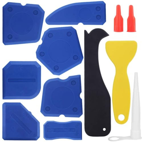 12Piece Silicone Sealant Finishing Tool Set, Silicone Caulking Tool for Kitchen Bathroom Floor,Durable and Reusable Smoothing Kit for Caulking and Sealing Projects