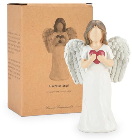 Statua Dell'angelo Custode, SITAKE Angelo in Resina, Decorazione per la Casa, Regalo Commemorativo Decorativo, Scultura per la Festa Della Mamma e del Ringraziamento, Natale