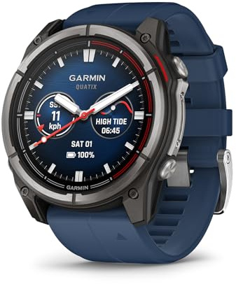 Garmin® quatix® 8, 51 mm, Marine GPS Smartwatch, Bright AMOLED Display, Chartplotter Controls, Built-in Flashlight, 24/7 Health & Wellness Features