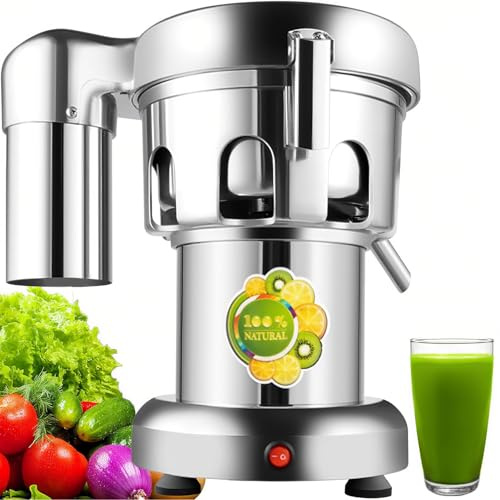 DHMYDPDZ Commercial Juice Extracto-r,Auto Separate Juice & Residue,Low Noise,Heavy Duty Centrifugal Juicer Machin,370W Electric Stainless Steel Juicer,Vegetable and Fruit Juice Maker Squeezer