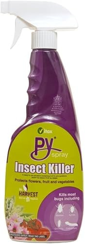Py Bug Killer Insecticide Spray 750ml — Fast-Acting Natural Pyrethrin Formula Kills Flies, Mosquitoes, Cockroaches and a Broad Range of Household and Garden Pests Indoors and Outdoors, Ready to Use