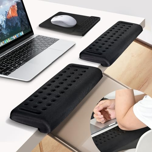 3 Pièces Accoudoir En Forme De L Pour Bureau, Repose-Poignets Pour Clavier, Avec Tapis De Souris, Accoudoir Ergonomique Antidérapant Pour Bords De Bureau Et De Table