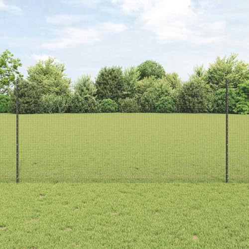 Clôture en lattis - Clôture en lattis - Avec poteaux - Gris - 1,2 x 10 m - En acier - Clôture de délimitation pour jardin, balcon et terrasse