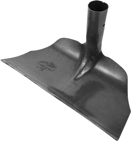 ANDRESLAD Raschietto per Letame in Acciaio al Manganese 30 CM Strumento di Pulizia Multiuso per Stalle Bovine e Scuderie Equine Pala in Metallo Resistente per Rimozione Letame Secco e