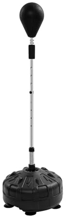Punchingball Höhenverstellbar 120–160 cm, Stehender Boxstand mit 6 Saugnäpfen, 90° Rückprall & Stahlfeder, Standbox für Kinder, Jugendliche & Erwachsene, Boxen Ausrüstung zum Stressabbau & Fitness
