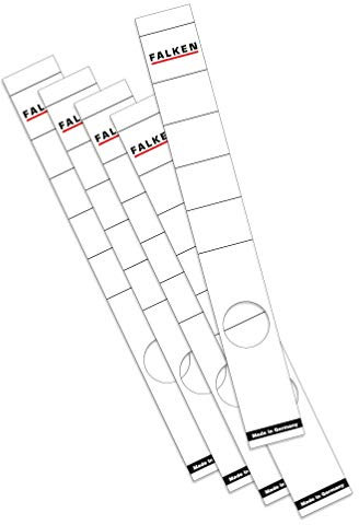 Original Falken 10er Pack Ordner-Rückenschild. Made in Germany. Etiketten 36 x 290 mm selbstklebend für 5 cm schmale Ordner weiß
