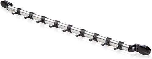 Leifheit Barre de crochets cuisine ProLine 55 cm, Barre de suspension pour ustensiles de cuisine tels les spatules, louches, etc. Porte ustensiles doté de 11 crochets réglables