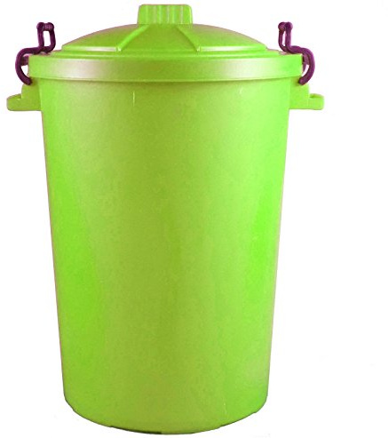 80L/85L - Lime Green - Litre Plastic Colour Bin Garden Rubbish Waste Dustbin