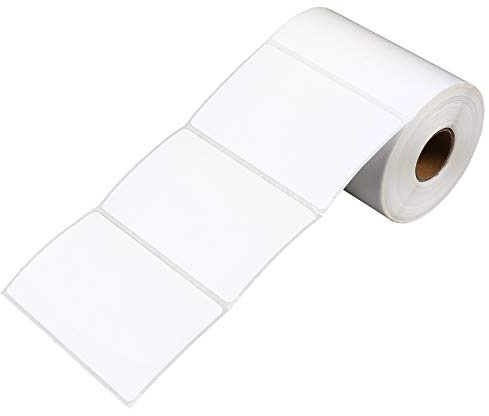 LotFancy Name Tag Stickers, 500pc Blank Labels, 3.5 x 2.25, 1 Roll, Adhesive Tags with Perforated Line for School Office Home (White)