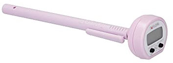 Taylor Catering Digital Thermometer, Fast and Accurate Colour Coded Temperature Probe for Cooking Meat, BBQ, Baking and More, Plastic / Stainless Steel, Pink