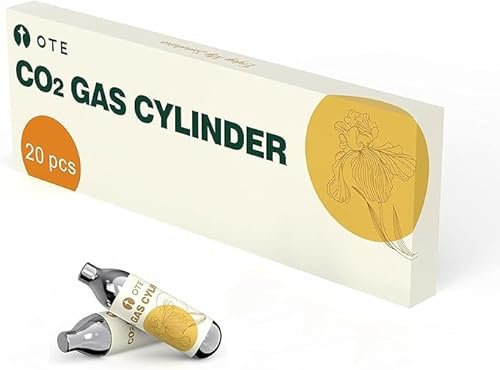 OTE Máquina portátil para hacer agua con gas - Máquina para hacer refrescos para uso personal, tamaño compacto de CO2, máquina de agua carbonatada sin electricidad, botella de PET- CO2_8G-20PCS