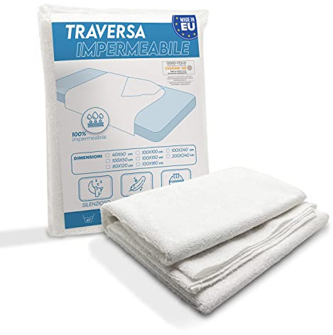 (200x240 cm) wasserdichte Inkontinenzauflage aus Baumwolle – Oeko-TEX-Zertifiziert, hautfreundlich und ideal für empfindliche Haut – Weiche, waschbare Schutzauflage für Babys und Senioren
