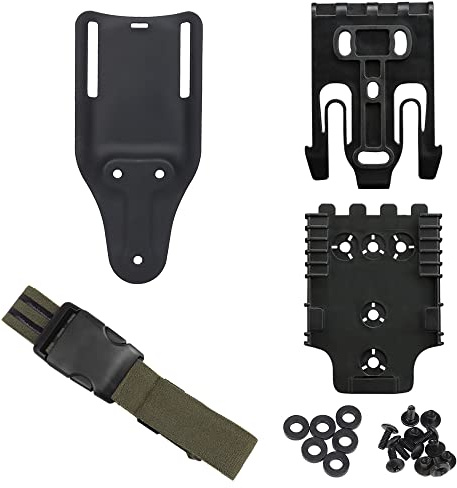 Kit sistema di bloccaggio rapido, con cinturini per fondina, piattaforma con passante per cintura a gamba tesa (20 cm) Base adattatore QLS 22 19
