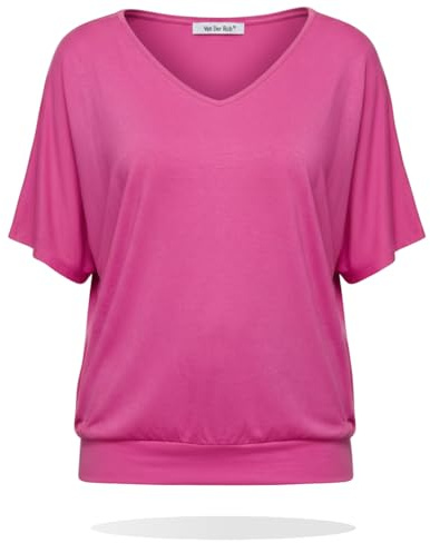 Van Der Rich ® - T-Shirt Basic a Maniche Corte Tinta Unita Top - Donna
