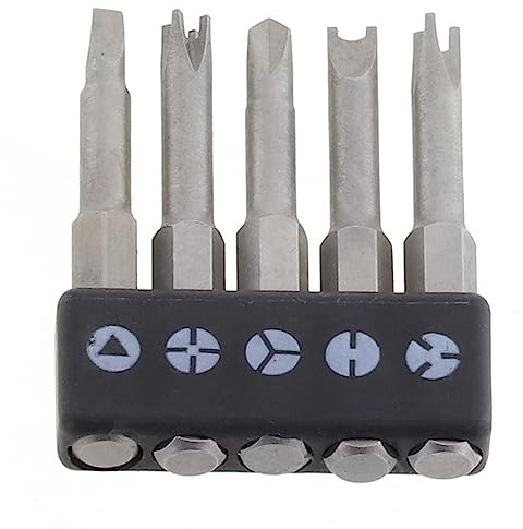 Oniissy Set di cacciaviti a forma di U, triangolari, 50 mm, punte magnetiche irregolari in lega di cromo vanadio, adatte per la riparazione di elettrodomestici, 10 pezzi