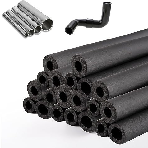 Janeepoch 1.8m Pipe Insulation Antifreeze Foam Tube Black for Laboratory Central Heating External Condensate Pipes collision prevention (Size : 20mm x 20mm x1.8m)