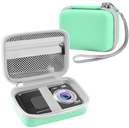 Leayjeen Sturdy and Waterproof Digital Camera Case Compatible with HICSHON/Trsunow/YISENCE/EUXOR/Yiffecal/ZNIARAKL/QUNVAL, 2.7K Underwater Full HD - Green(Case Only)