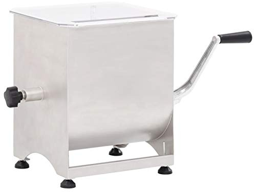 Homgoday Malaxeur à viande Meanica argent en acier inoxydable, meubles pour maison intérieure extérieure salon chambre à coucher